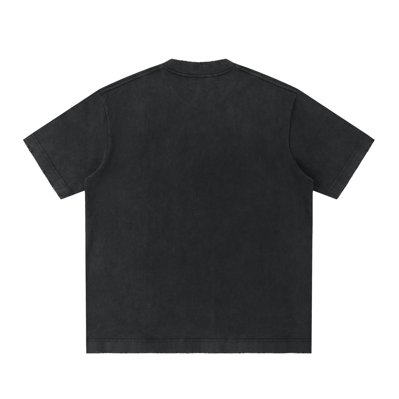 JEJO Heavyweight Vintage Washed Frayed T-Shirt