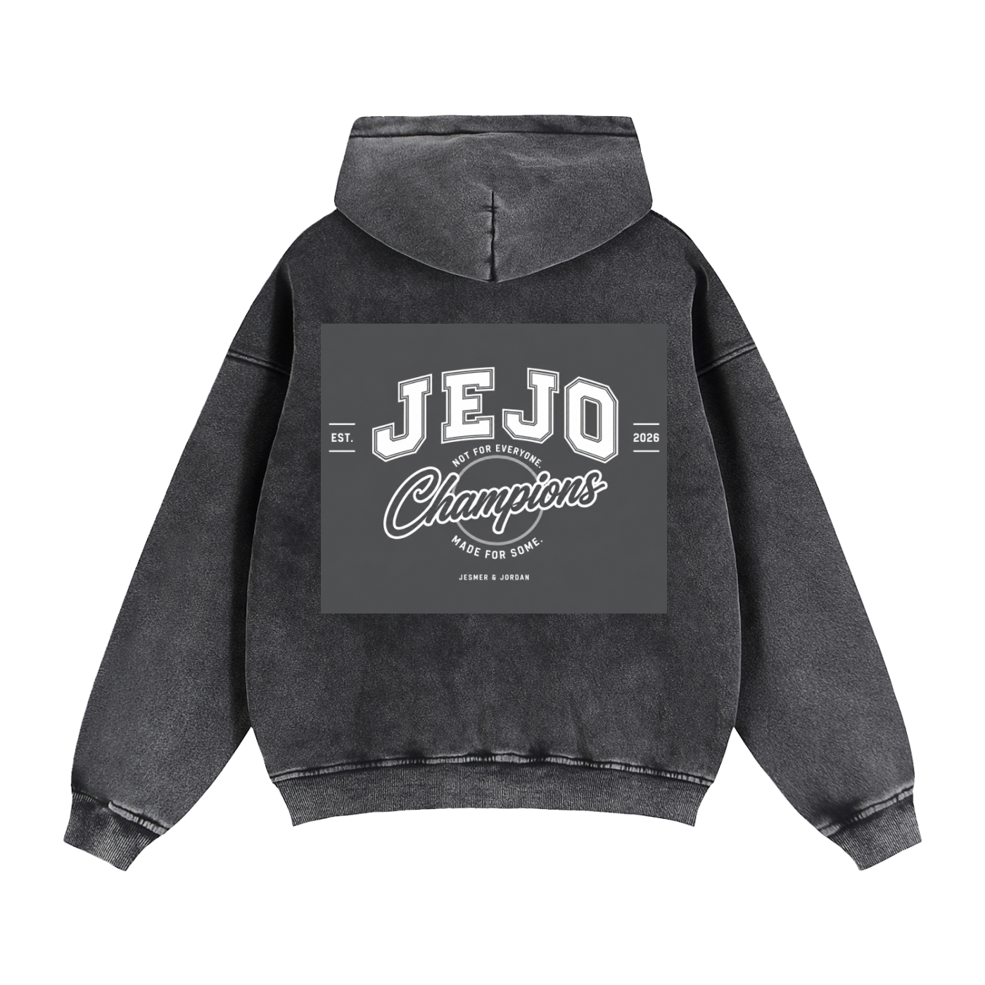 JEJO Zip-Through Boxy Fleece Hoodie