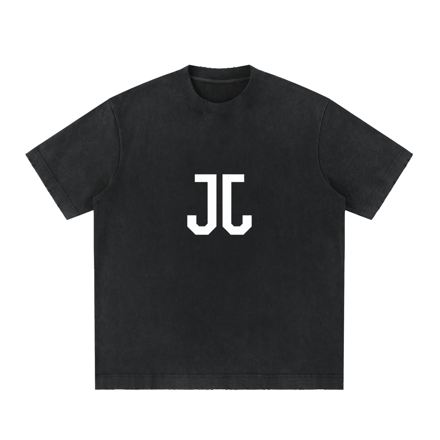 JEJO Heavyweight Vintage Washed Frayed T-Shirt
