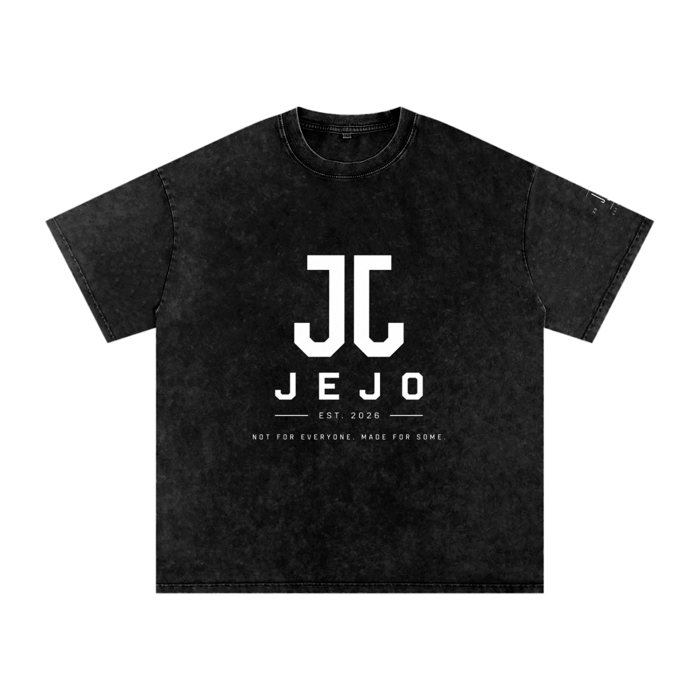 JEJO Snow Washed Oversized Cotton T-Shirt