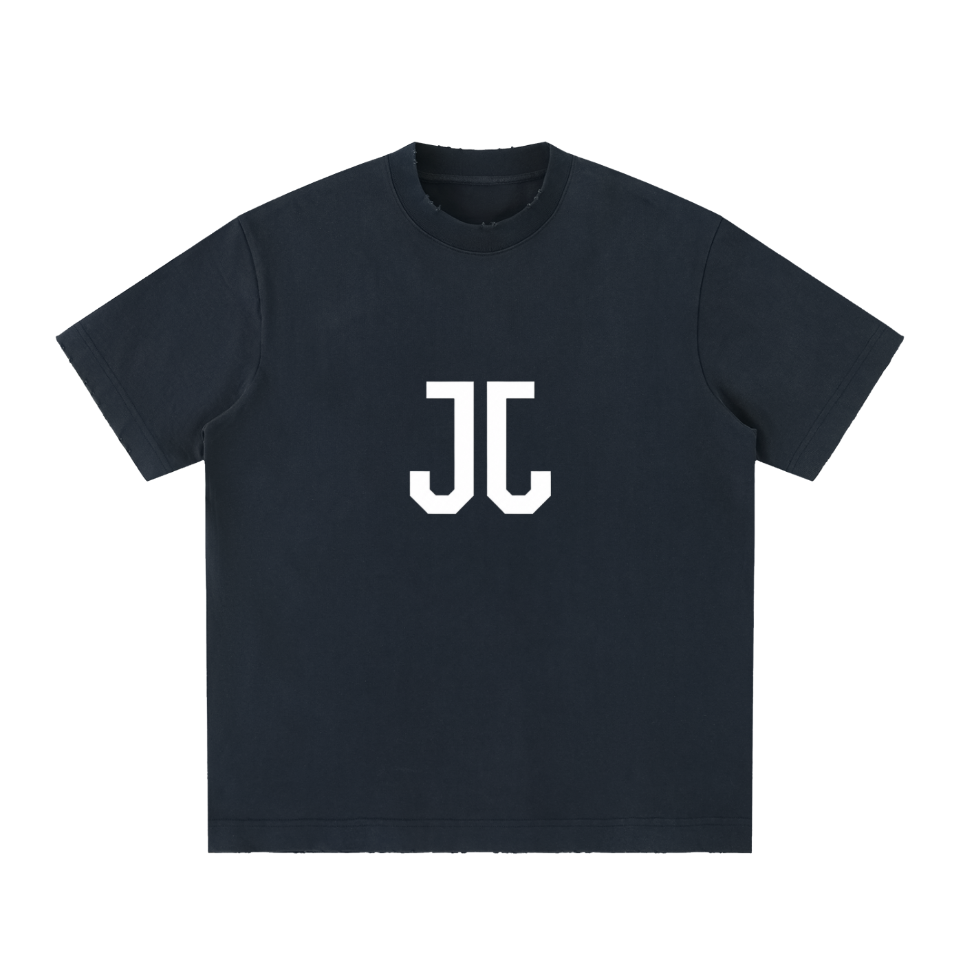 JEJO Heavyweight Vintage Washed Frayed T-Shirt